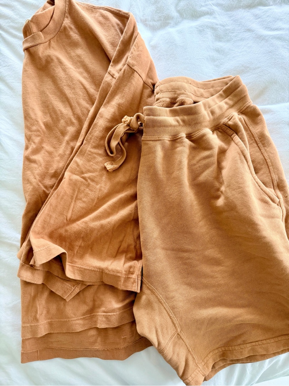 TKEES Tan Cozy Drawstring Shorts
